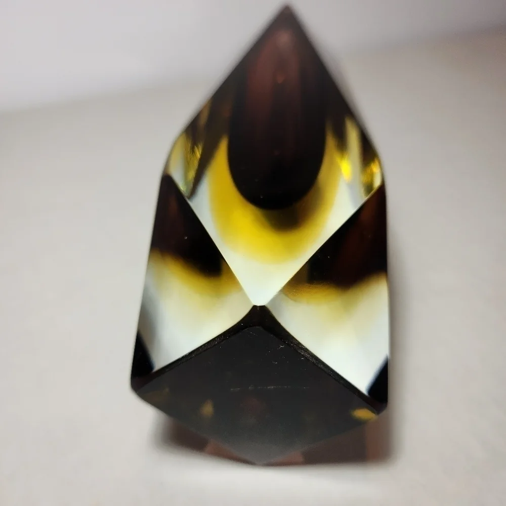 Murano Mandruzzato Sommerso Vase Multi Faceted 8